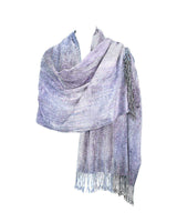 Shawl Lilac Grey - Bamboo Chenille - Fairtrade & Sustainable - Quetzal Artisan