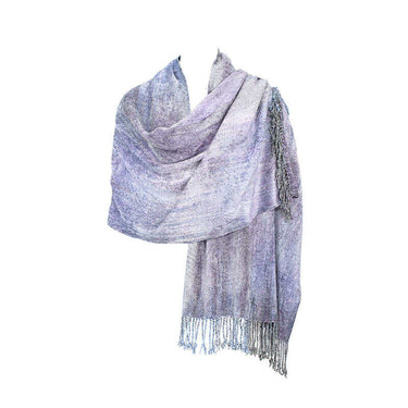 Shawl Lilac Grey - Bamboo Chenille - Handmade and Fairtrade - Quetzal Artisan