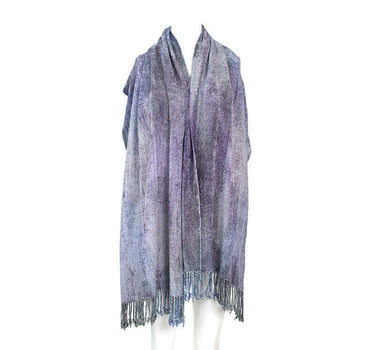 Shawl Lilac Grey - Bamboo Chenille - Fairtrade & Sustainable - Quetzal Artisan