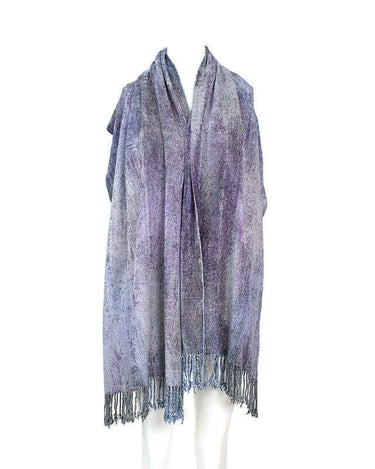 Shawl Lilac Grey - Bamboo Chenille - Fairtrade & Sustainable - Quetzal Artisan