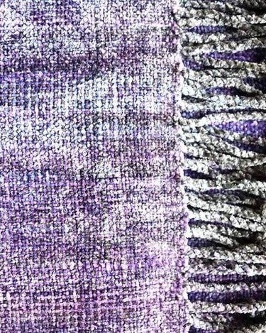 Shawl Lilac Grey - Bamboo Chenille - Fairtrade & Sustainable - Quetzal Artisan