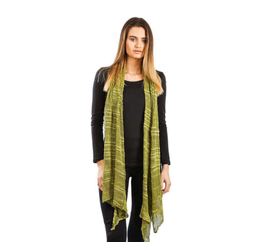 Shawl Lime Green - Pima Cotton - Beautiful and Lightweight - Quetzal Artisan