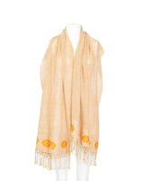 Shawl Peach Yellow - Natural Cotton - Stylish and Fairtrade - Quetzal Artisan