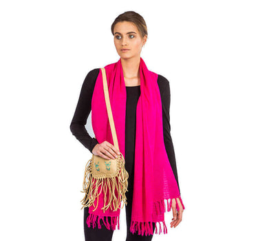 Shawl Pink - Natural Dyes - Stylish, Ecofriendly & Fairtrade - Quetzal Artisan