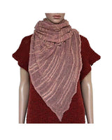 Shawl Sand Brown - Handmade of Thin Pima Cotton and Bamboo - Quetzal Artisan