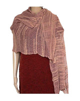 Shawl Sand Brown - Handmade of Thin Pima Cotton and Bamboo - Quetzal Artisan