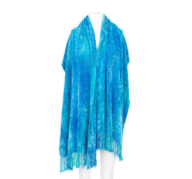 Shawl Turquoise - Organic Bamboo - Ecofriendly & Fairtrade - Quetzal Artisan