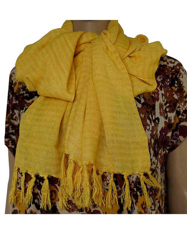 Shawl Yellow - Natural Dyes - Beautiful and Ecofriendly - Quetzal Artisan