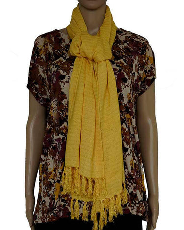 Shawl Yellow - Natural Dyes - Beautiful and Ecofriendly - Quetzal Artisan