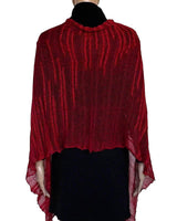 Shawl Crimson Red - Bamboo and Pima Cotton - Lightweight - Quetzal Artisan