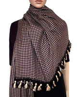 Shawl Deep Purple - Extra Large Fashionable and Fairtrade - Quetzal Artisan