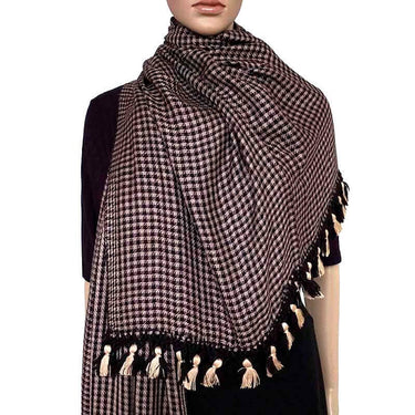 Shawl Deep Purple - Extra Large Fashionable and Fairtrade - Quetzal Artisan