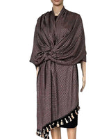 Shawl Deep Purple - Extra Large Fashionable and Fairtrade - Quetzal Artisan