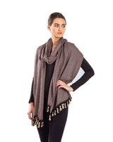 Shawl Deep Purple - Extra Large Fashionable and Fairtrade - Quetzal Artisan