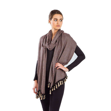 Shawl Deep Purple - Extra Large Fashionable and Fairtrade - Quetzal Artisan