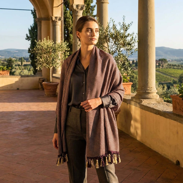 Shawl Deep Purple - Extra Large Fashionable and Fairtrade - Quetzal Artisan