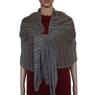 Shawl Pebbles Grey - Pima Cotton and Bamboo - Lightweight - Quetzal Artisan