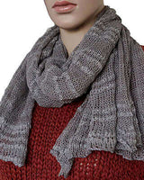 Shawl Pebbles Grey - Pima Cotton and Bamboo - Lightweight - Quetzal Artisan