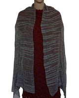 Shawl Pebbles Grey - Pima Cotton and Bamboo - Lightweight - Quetzal Artisan