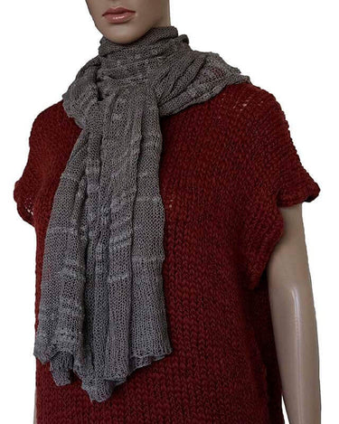 Shawl Pebbles Grey - Pima Cotton and Bamboo - Lightweight - Quetzal Artisan