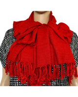 Shawl Red - Natural Dyes - Stylish, Ecofriendly & Fairtrade - Quetzal Artisan
