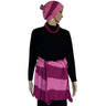 Shawl and Hat Pink Magenta - Organic Cotton and Merino Wool - Quetzal Artisan