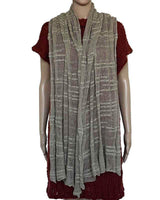 Shawl khaki - Lightweight - Handmade of Bamboo & Pima Cotton - Quetzal Artisan