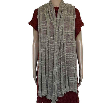 Shawl khaki - Lightweight - Handmade of Bamboo & Pima Cotton - Quetzal Artisan