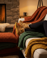 Sheepskin Moccasin Boots - Women Winter House Slippers - Quetzal Artisan