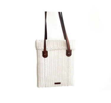 Shoulder Bag Ivory White - Recycle Plastic - Stylish & Fair - Quetzal Artisan