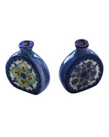 Small Flower Vases Blue - Stoneware - Handmade & Fairtrade - Quetzal Artisan