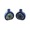 Small Flower Vases Blue - Stoneware - Handmade & Fairtrade - Quetzal Artisan