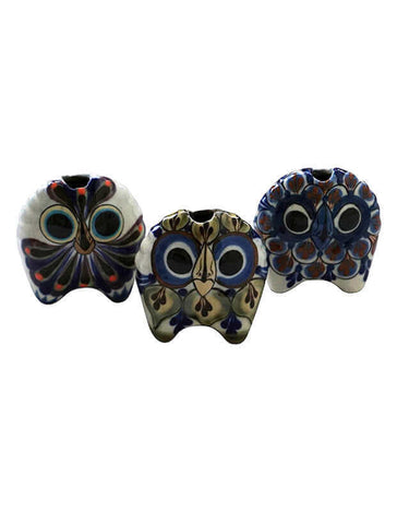 Small Owls - Stoneware - Set of 3 - Handmade and Fairtrade - Quetzal Artisan