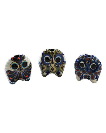 Small Owls - Stoneware - Set of 3 - Handmade and Fairtrade - Quetzal Artisan