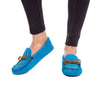 Suede Moccasins Skyblue - Indoors - Women Slippers Hiawatha - Quetzal Artisan