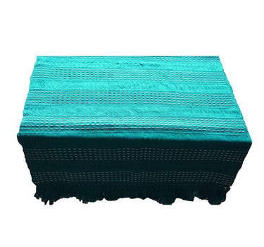 Table Runner Aquamarine - 68" x 17" - Handmade and Fairtrade - Quetzal Artisan