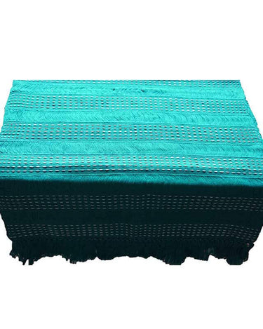 Table Runner Aquamarine - 68" x 17" - Handmade and Fairtrade - Quetzal Artisan