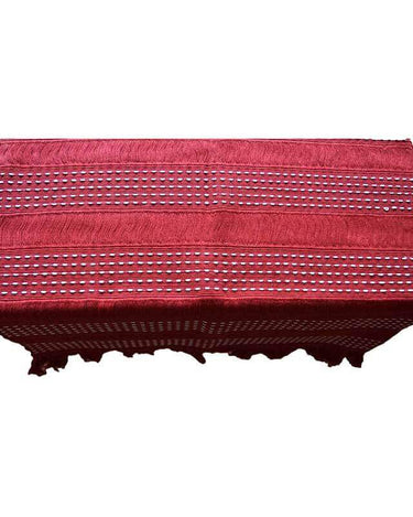 Table Runner Red Cherry - Mayan Design - 68" x 17" - Fair - Quetzal Artisan