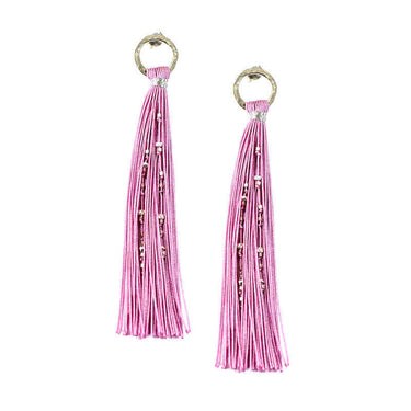 Tassel Earrings Lavender - Handcrafted and Fairtrade - Quetzal Artisan