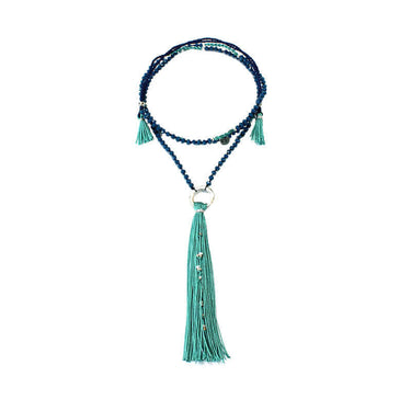 Tassel Necklace Turquoise - Handmade and Fairtrade Jewelry - Quetzal Artisan