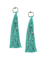 Tassel Earrings Turquoise - Handmade - Beautiful & Fairtrade - Quetzal Artisan