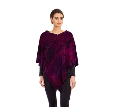 Poncho Magenta - Organic Bamboo - Sustainable and Fairtrade - Quetzal Artisan