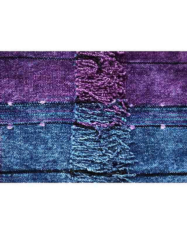 Bamboo Scarf Blue Purple - Hand-dyed - Beautiful & Fairtrade - Quetzal Artisan