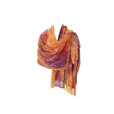 Shawl Coral Gold - Organic Bamboo - Fairtrade & Sustainable - Quetzal Artisan
