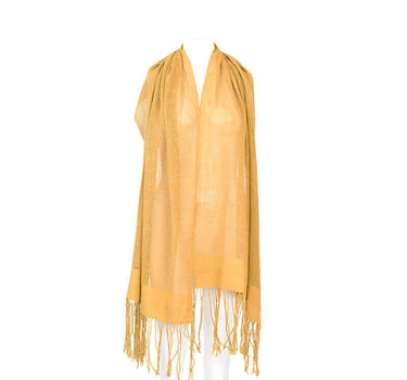 Shawl Yellow Ochre - Beautiful, Fairtrade and Sustainable - Quetzal Artisan