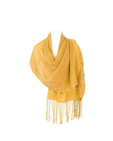 Shawl Yellow Ochre - Beautiful, Fairtrade and Sustainable - Quetzal Artisan