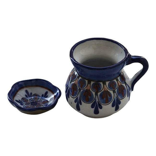 Mug Blue with Small Saucer