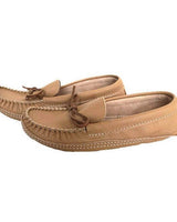 Men Moccasins Moosehide Brown - Handmade Canadian Slippers - Quetzal Artisan