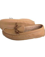 Men Moccasins Moosehide Brown - Handmade Canadian Slippers - Quetzal Artisan