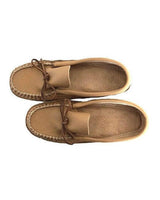 Men Moccasins Moosehide Brown - Handmade Canadian Slippers - Quetzal Artisan